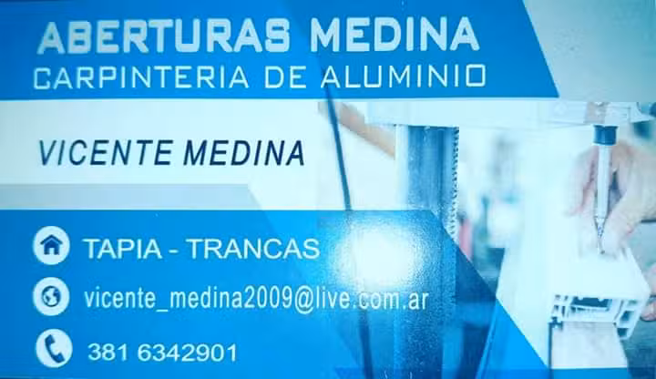 Aberturas Medina, Carpiteria de Aluminio